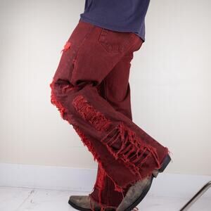 Custom wide leg baggy flared jeans